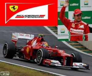 yapboz Felipe Massa - Ferrari - GP Brezilya 2012, sınıflandırılmış 3.